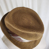 Vintage Bailey of Hollywood Paper Straw Fidora Hat Mens S Meyer the Hatter Plaid
