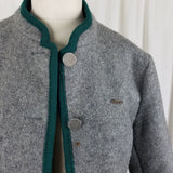 Vintage Boos Austrian Style Nordic Felted Boiled Wool Jacket Cardigan Womens 42