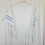Vintage Main Sports Denver Broncos Yellow Stripe Polo Shirt Mens L D Helmet Logo