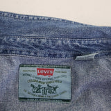 Vintage Levis Two Horse Chambray Denim Blue Jean Button Down Work Shirt Mens L