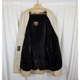 VTG Polyborg Buoy Cloth Trench Coat Deep Pile Faux Fur Removable Liner Mens 40
