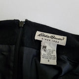 Vintage Eddie Bauer Lined Wool Aline voluminous Twirl Skirt Womens size 8 Black
