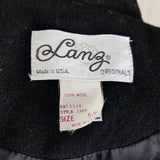 Vintage Lanz Originals 100% Wool Cropped Tuxedo Blazer Jacket Womens 5 6 USA