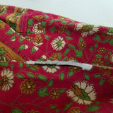 Vintage 70s Kaftan Hawaiian Dress MuuMuu Womens M L VNeck Floral Midi Tiki Luau