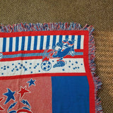 Vintage Olympics Izzy Blanket Woven Fringe 1996 Atlanta Summer Games 1992 ACOG