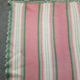 Vintage Woven Scalloped Afghan Striped Granny Chic Throw Blanket 50x59 Boho