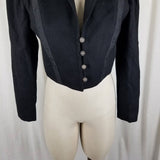 Vintage Lanz Originals 100% Wool Cropped Tuxedo Blazer Jacket Womens 5 6 USA