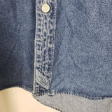 Vintage Levis Two Horse Chambray Denim Blue Jean Button Down Work Shirt Mens L