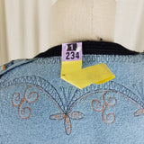 Vintage Austria Boiled Weighted Wool Sweater Jacket Blazer Womens L Embroidered