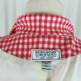 Vintage Bergdorf Goodman On The Plaza NY Gingham Check Jacket Blazer Womens 12