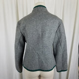 Vintage Boos Austrian Style Nordic Felted Boiled Wool Jacket Cardigan Womens 42