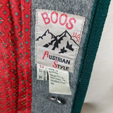 Vintage Boos Austrian Style Nordic Felted Boiled Wool Jacket Cardigan Womens 42