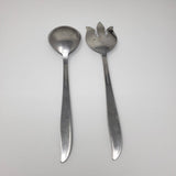 Vintage Starette Atomic Stainless Steel Salad Serving Fork Spoon Nesco Japan MCM