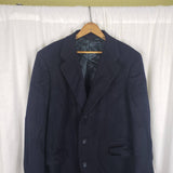 Vintage Jon's Clothier Boutique Designer Peacoat Winter Wool Overcoat Mens M 80s