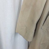 VTG Polyborg Buoy Cloth Trench Coat Deep Pile Faux Fur Removable Liner Mens 40
