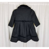 Rothschild Faux Fur Collar Velvet Trim Vegan Wool Princess Coat Peacoat Girls 2T