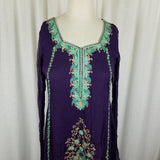 Vintage Seap Kadhai Dashiki Caftan Kaftan Embroidered Dress Ethnic Traditional Womens size Small