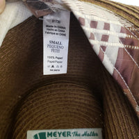 Vintage Bailey of Hollywood Paper Straw Fidora Hat Mens S Meyer the Hatter Plaid