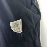 Marella Worsted Wool Navy Blue Collarless Jacket Blazer Womens 8 Crest Buttons