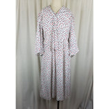 Vintage Nat Kaplan Couture Blouson 80s Day Dress Womens S 3/4 Puff Sleeves Scarf