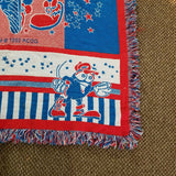 Vintage Olympics Izzy Blanket Woven Fringe 1996 Atlanta Summer Games 1992 ACOG
