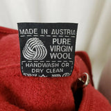 Giesswein Boiled Wool Red Cardigan Sweater Jacket Austria Tirol Maser Womens S 8