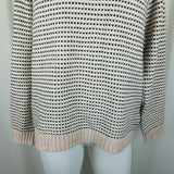 Banana Republic Knit Wool Blend Birdseye Crewneck Sweater Pullover Mens XL Tan