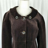 Fashionista Velvet Peter Pan Collar 3/4 Sleeve Swing Jacket Blazer Womens L USA