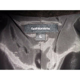 Fashionista Velvet Peter Pan Collar 3/4 Sleeve Swing Jacket Blazer Womens L USA