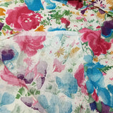 Wamsutta OTC Large Flowers Floral Print Fabric 5+ yards Bright Watercolors Look