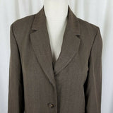Alfred Dunner Petites Baker Street Polyester Blazer Jacket Womens 10P Blue NOS