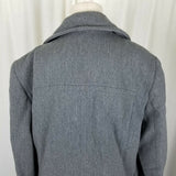Blue Eagle Les Copains Worsted Wool 3/4 Walking Car Coat Peacoat Womens 46 Gray