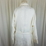 Vintage Shelton's York Beach Spa Wrap Maxi Robe Womens L Tie Waist Braided Trim
