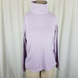 LL Bean Jersey Knit Long Sleeve Heathered Turtleneck Shirt Top Womens XL Pastel