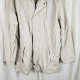 Nautica Cotton Quilted Fleece Lined Bomber Parka Jacket Mens XXL Zip Up Ivory