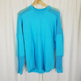 Spirit Jersey America Blue Mesh Long Sleeve T-Shirt Shirt Top Mens S Activewear