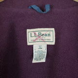 LL Bean Fleece Lined Warm Up Nylon Jacket Windbreaker Mens L Full Zip Contrast