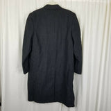 Roger Brooks Heritage Cheviot Herringbone Tweed Wool Peacoat Mens L Vintage Coat
