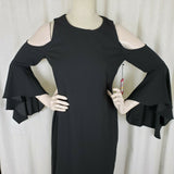 Vince Camuto Shimmer Luxe Bell Sleeve Bare Cold Shoulder Dress Womens S 9157903
