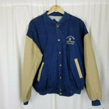 Operation II Montecristo Denim Canvas Bomber Jacket Mens L Vintage LA Loving