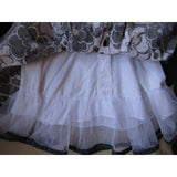 Rare Too Cotton Black & White Swing Flounce Tulle Floral Summer Dress Girls 2T