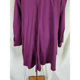 Laura Ashley Double Breasted Wide Lapel Swing Trench Coat Womens M Great Britain