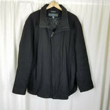 Perry Ellis Portfolio Wool Blend Quilted Peacoat Jacket Car Coat Mens XXL Black