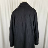 London Fog Black Winter Wool Blend Long Maxi Peacoat Womens 14 Oversized Baggy
