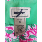 LL Bean Hooded Spring Green Cotton All Weather Windbreaker Trench Coat Womens M