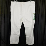 LL Bean 1912 Classic Fit White Denim Jeans Womens 26W NWT Plus Size Sea Salt