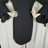 Vince Camuto Shimmer Luxe Bell Sleeve Bare Cold Shoulder Dress Womens S 9157903