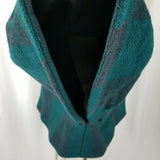 Anthropologie Cartonnier Green Plaid Poncho Cape Swing Peacoat Jacket Womens M
