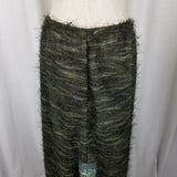 Lee Andersen Art to Wear Maxi Skirt Ombre Metallic Fuzzy Embellished Womens L
