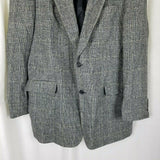 Jos. A. Banks 100% Camel Hair Black Plaid Blazer Jacket Sportcoat Mens 44 XLong